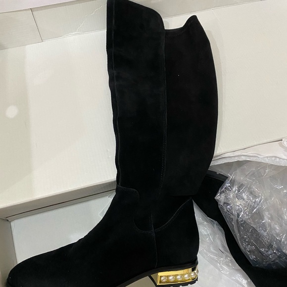 Karl Lagerfeld knee high suede boots - Picture 2 of 6